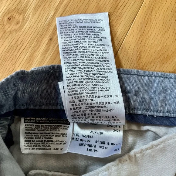 Dockers Pastel Blue Straight Leg Khaki Pants 34 X 29 Coastal - Picture 10 of 12